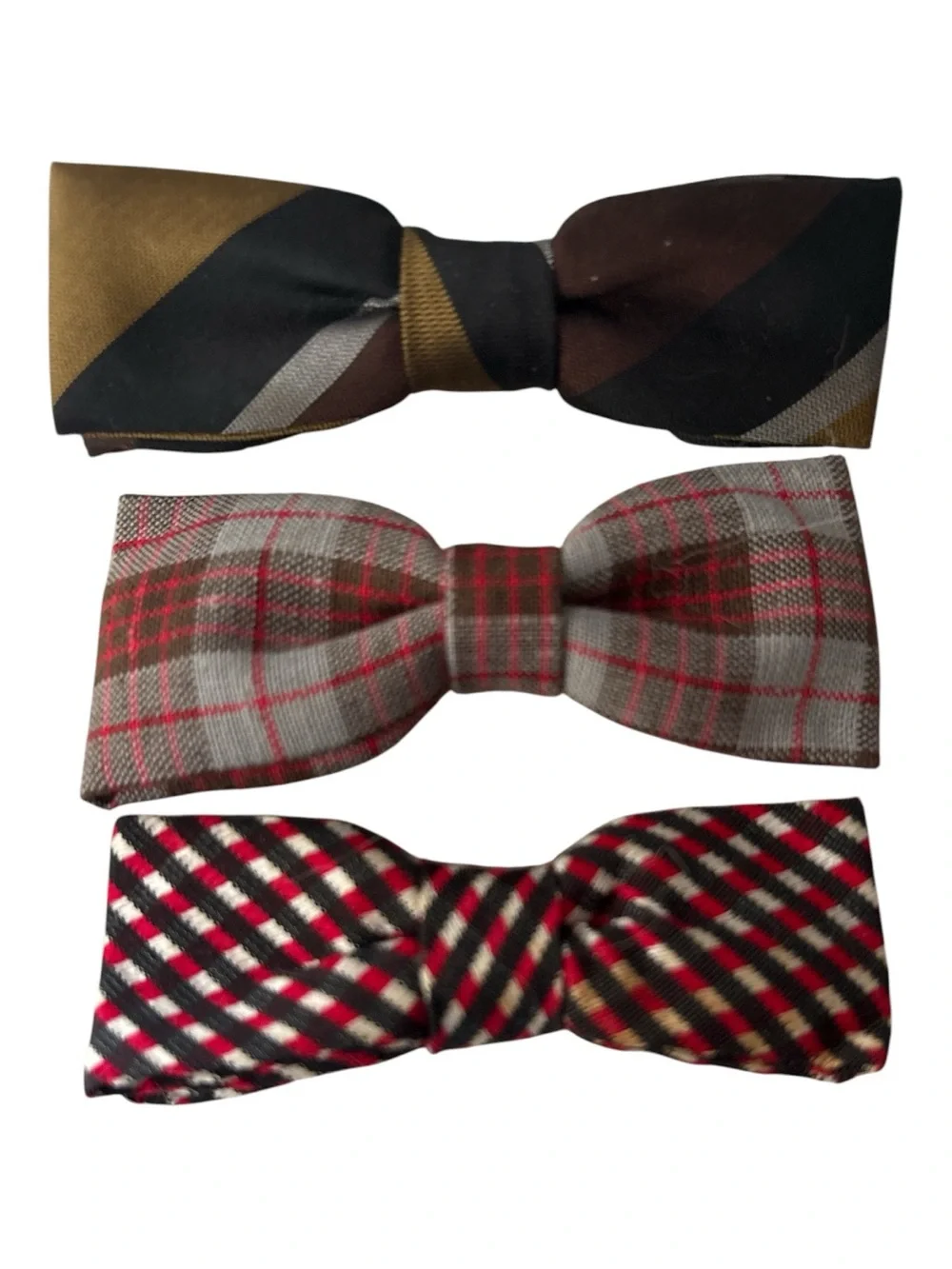 Bow Tie Set - Blue, Burgundy,gray, gold, Red, Navy set of 7 Boys Multi-Pattern